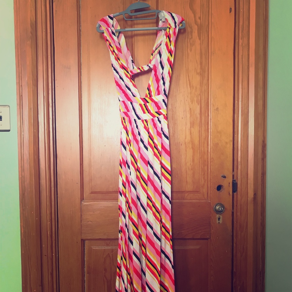 Asos striped maxi dress